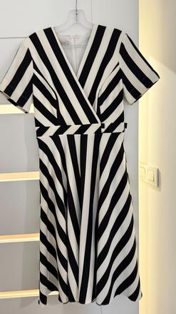 Čierno biele šaty, veľkosť 40, oblečené 1x, l