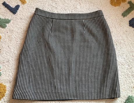 Čiernobiela károvaná sukňa, hallhuber, s/36, s