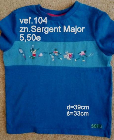Tričko chlapčenské veĺ.104, sergent major,104