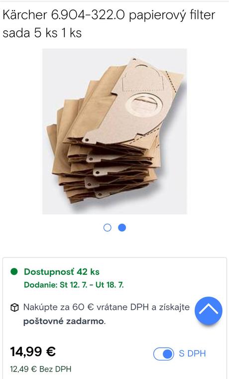 Kärcher filter do vysávača, 2 ks, kärcher