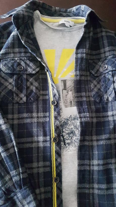 Set flanelova kosela a tricko hugo boss s dlhym ru, hugo boss,128