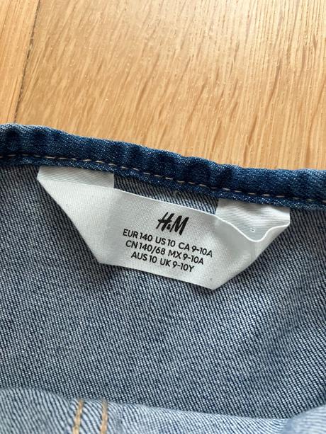Riflove šaty, h&m,140