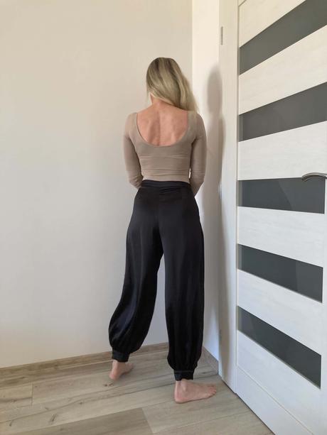 Zara saténové nohavice xs / s, zara,s / xs