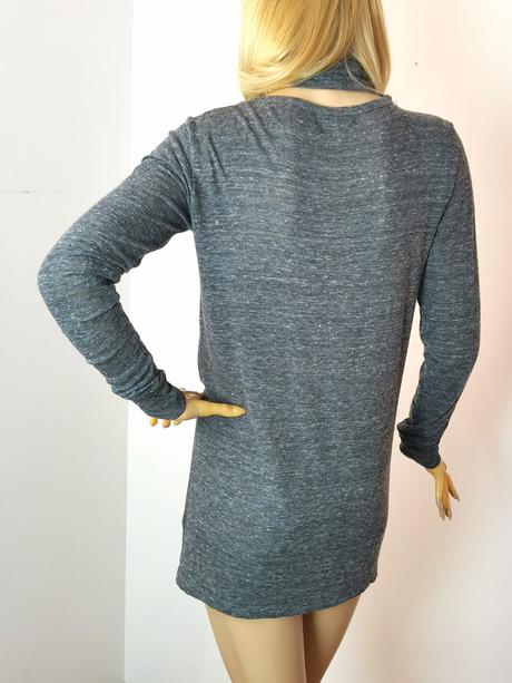 Stela nova - tričko s nákrčníkom zo zmesi merina, l