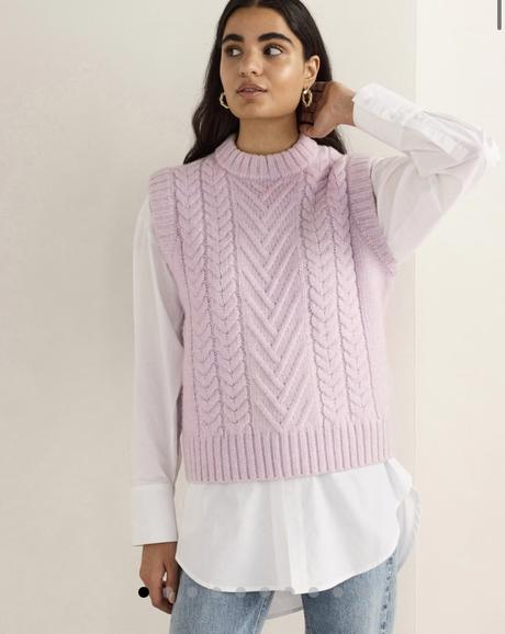 Nádherná pletená vesta lindex, lindex,l / xl