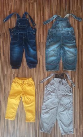 4x nohavice na traky/bez 86/92, 86–98