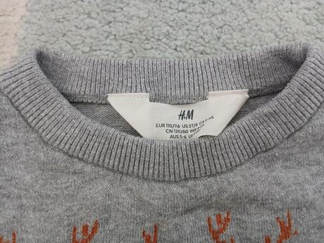 Vianocny sveter 110/116, h&m,116