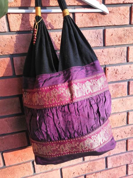 Letná fialovo-zlatá kabelka,