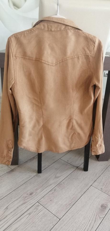 Košeľa imitácia brúsenej kože, h&m,m