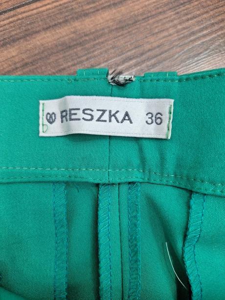 Elegantné zelené nohavice vel.36, s