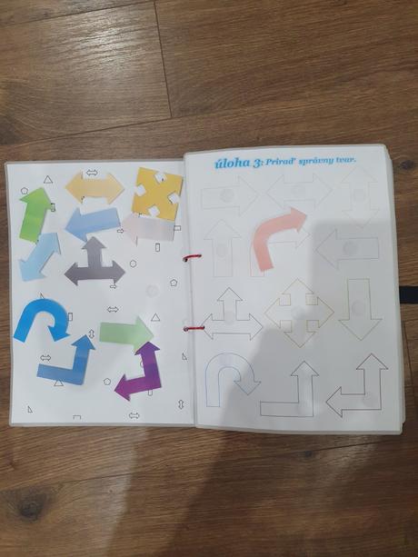 Pracovný zošit na suchý zips pre väčšie deticky, 