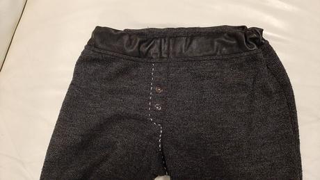 Dievčenské elegantné legíny kombinácia s kožou, mirau,146