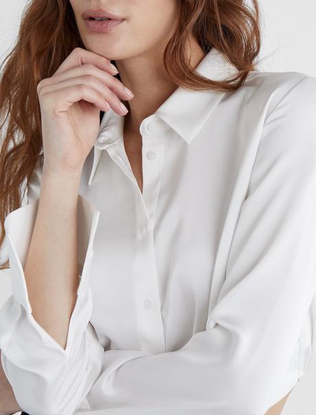 Biela košeľa, stradivarius,s