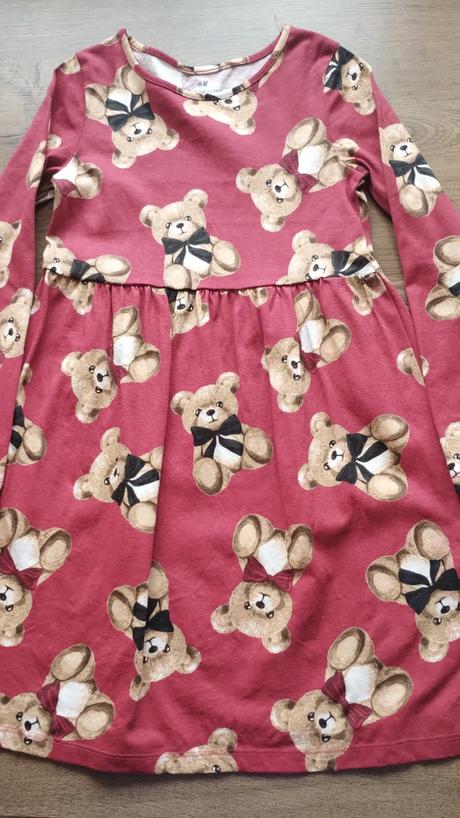 Šaty macko 122/128, len opraté, h&m,122