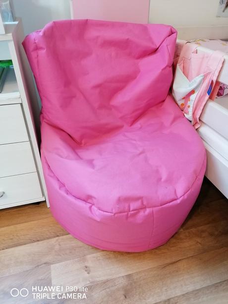 Detsky sedací vak v ružovej farbe, 