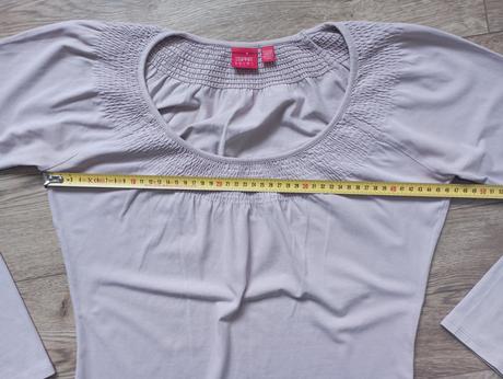 Pudrovoružové tričko s pekným výstrihom, esprit,m