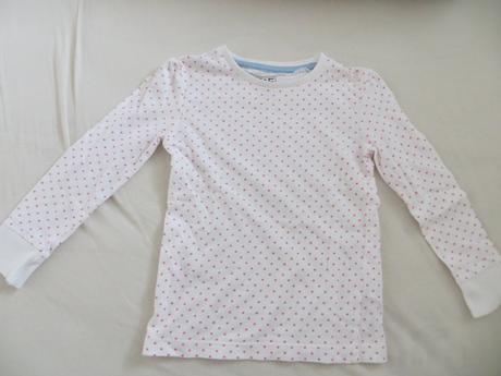 Biele bodkované pyžamo, f&f,98