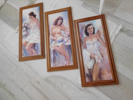 Obrázky ženy v drevenom ráme,, 