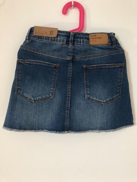 Riflová suknička, zara,128