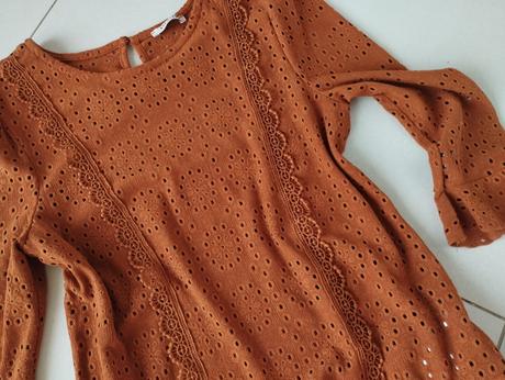 Škoricová dámska tunika, orsay,s