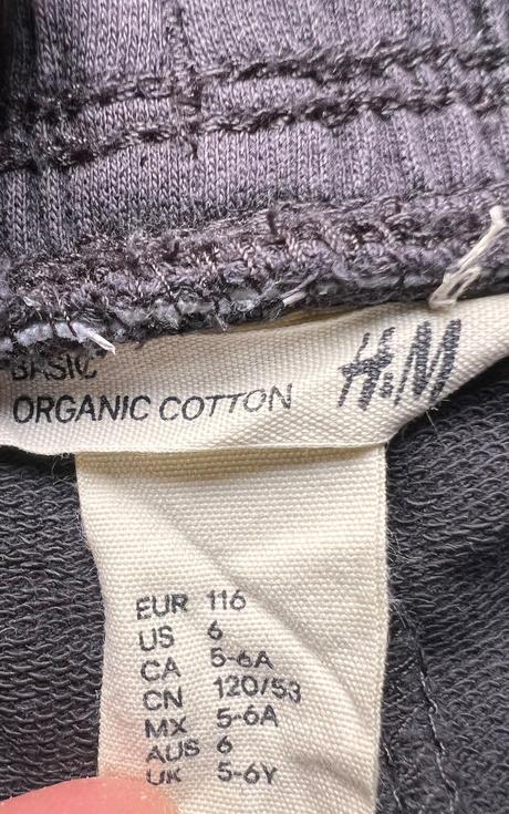 Šortky na šnúrky v páse teplákovinové, h&m,116