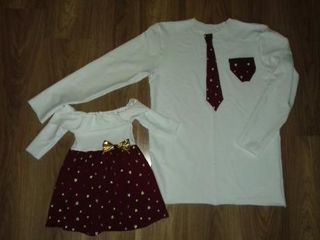 Volánové tričká alebo šaty mama & dcéra, 56 - 164