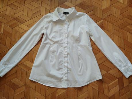 Biela blúzka/košeľa vhodná na tehotenské foto, m
