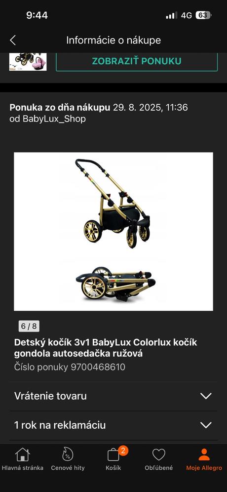 Krásny kočík 3v1, babylux