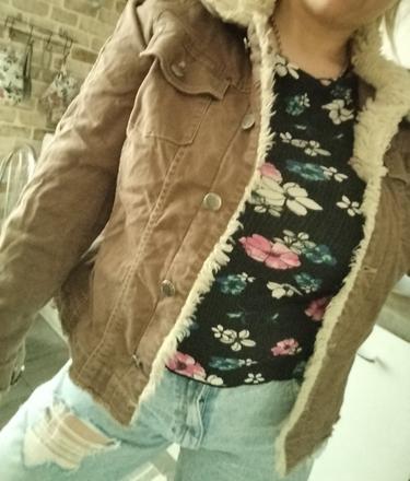 Oversize bundicka s kozusinkou,