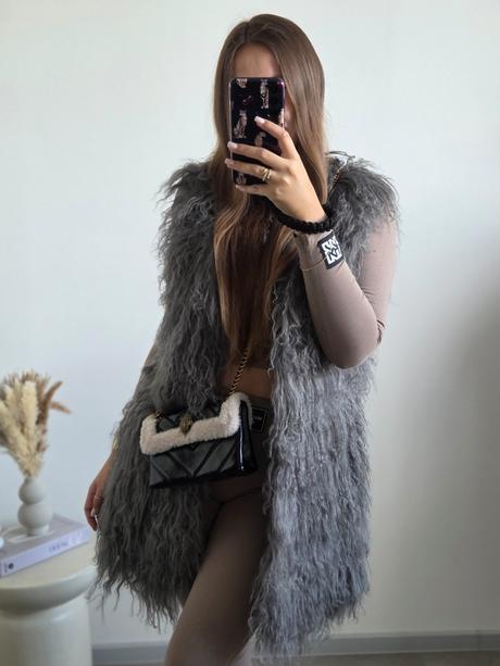Štýlová kožušinová vesta m, m