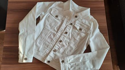 Biela rifľová bunda nová, orsay,36