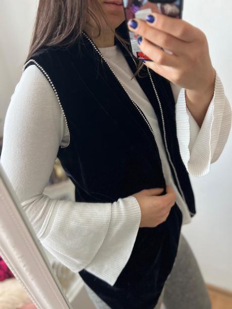 Bershka zamatová vesta, bershka,m