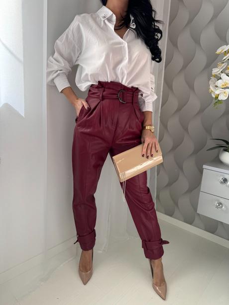 Karl lagerfeld - koženkové nohavice, xs