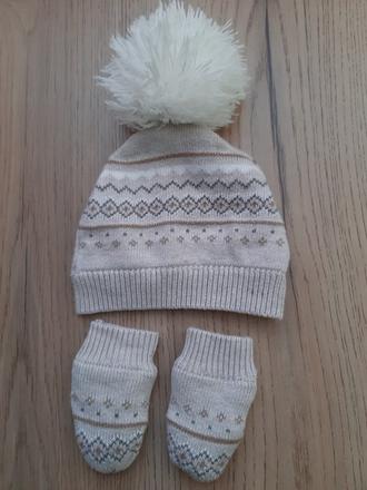 Zimný set čiapka a rukavičky f&f 56, f&f,56