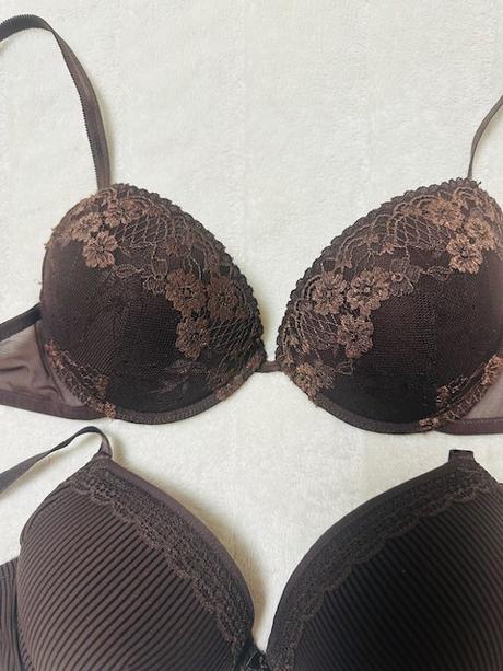 Čokoládovo-hnedé podprsenky 2 kusy za 1 cenu 85b, 85b