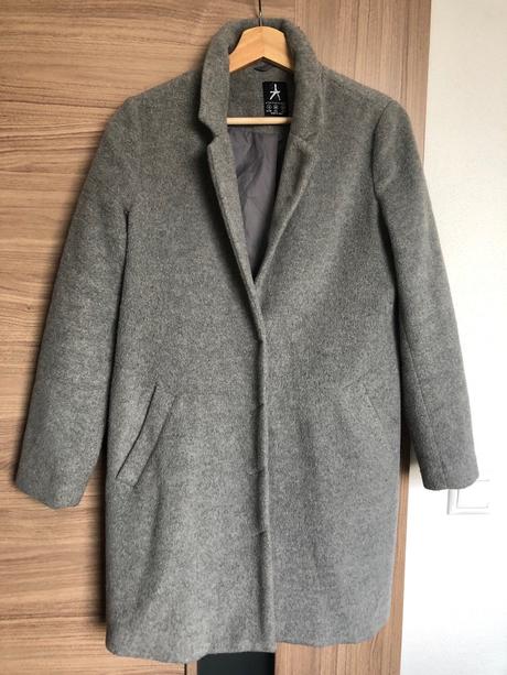Šedý kabát xs s, primark,xs
