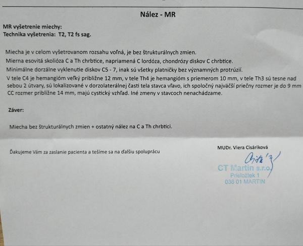 Som v neistote, aký je výsledok mojej MR?