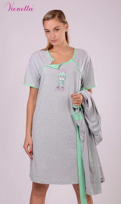 Materská súprava župan s nočnou košeľou bavlnené, vienetta secret,l / m / s / xl / xxl