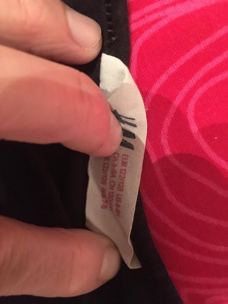 Čierne zajačikové tričko, h&m,122