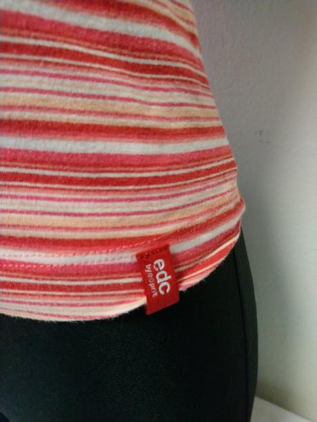 Dámsky ružovo pásikavý top so zaväzovaním, esprit, esprit,xs