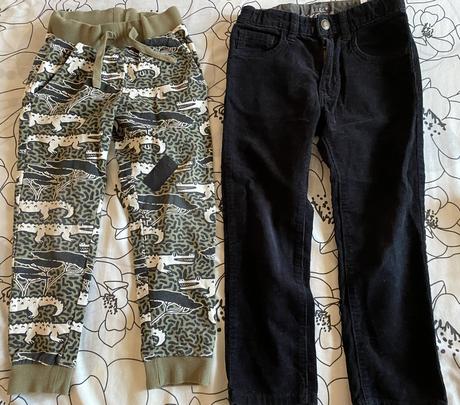 Teplé tepláky lindex s potlačou v. 110, lindex,110