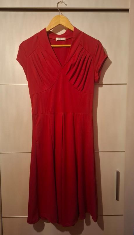 Červené retro vintage šaty 1930 - 1940s, m