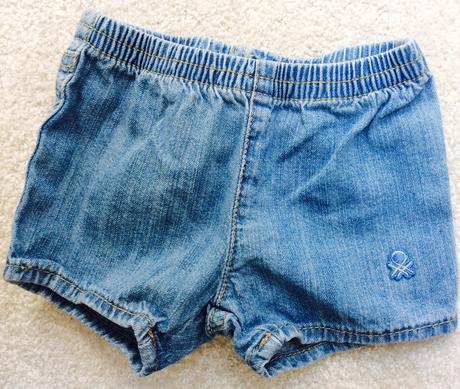 Benetton šortky riflove 3/6 m, benetton,68