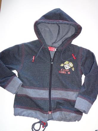 Mikina v. 104, moze byt aj ako tenšia bundička, 104