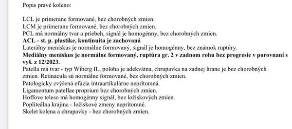 Výsledky magnetickej rezonancie po operácii kolena: čo očakávať?