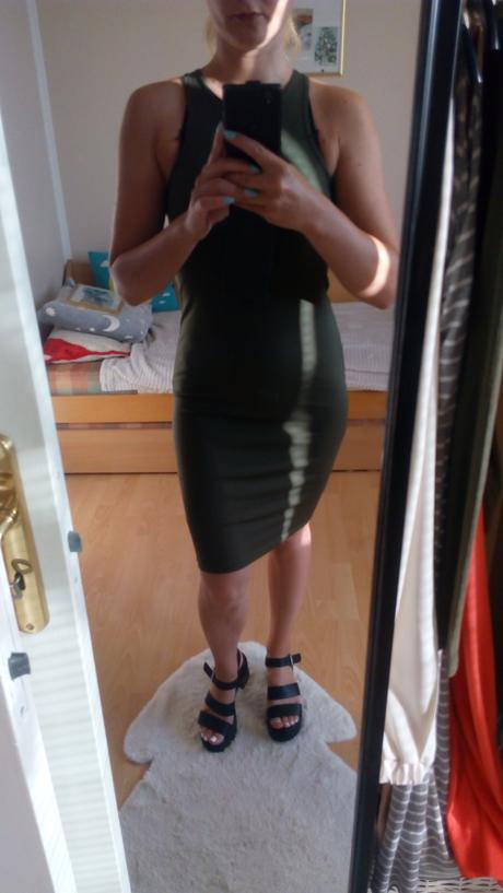 Elastické dámske šaty, s