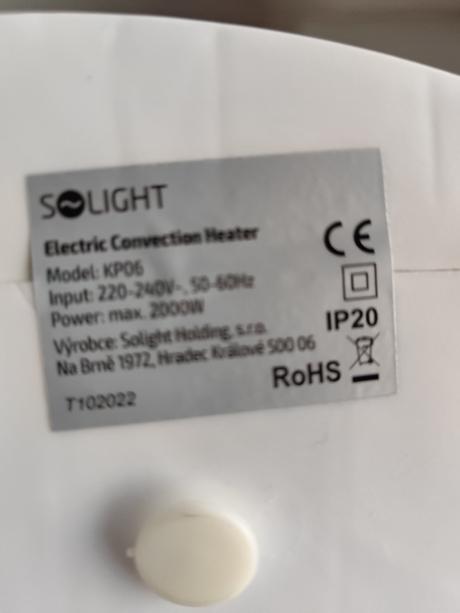 Ohrievač solight, 