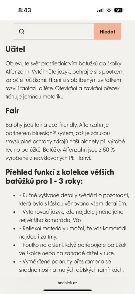 Detský batoh affenzahn, 