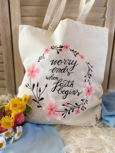 Plátené, ručne maľované tašky, 