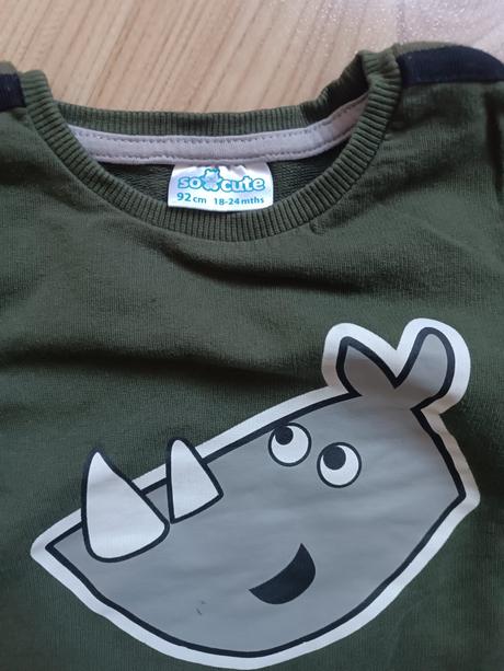 Súprava set mikina tepláky vzor nosorožec, 92